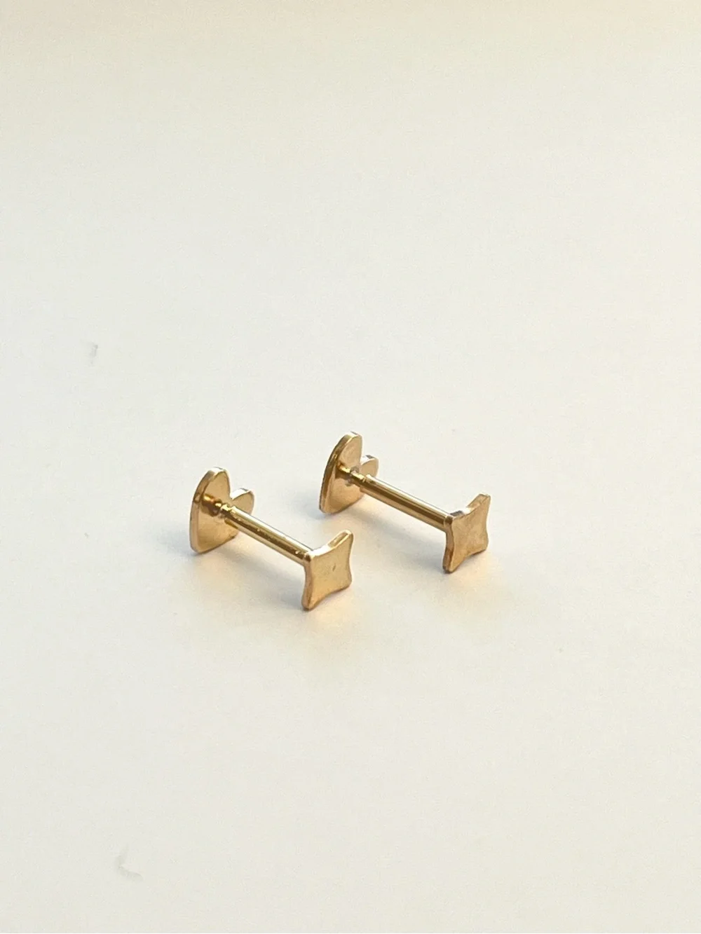 14K Gold Filled Heart Stud Earrings - Minimal Women's Jewelry
